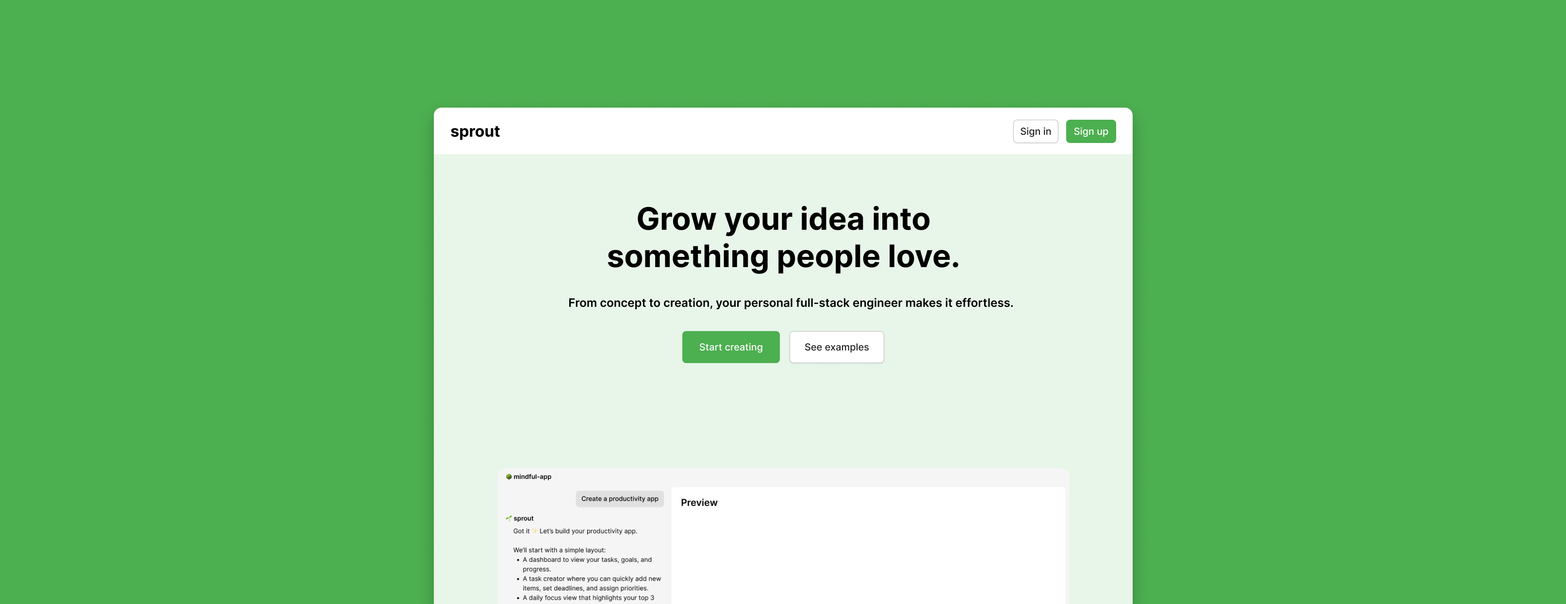 Sprout project hero image